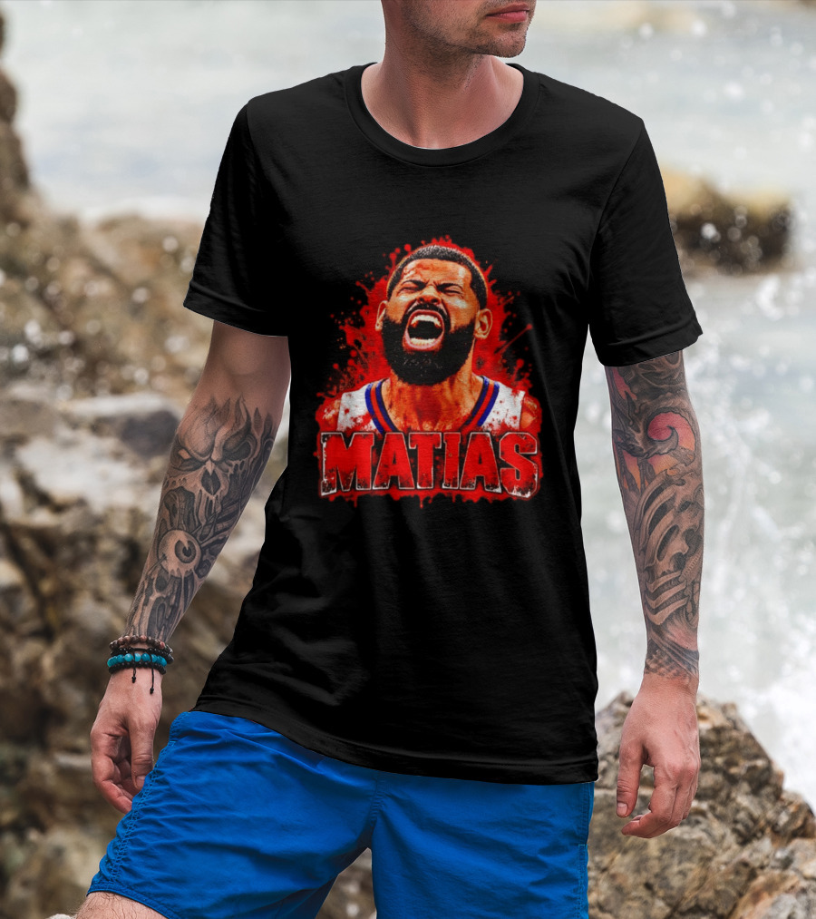 Matias Puerto Rican Basketball Cangrejeros Scream USA T-Shirt