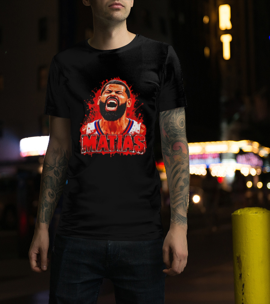 Matias Puerto Rican Basketball Cangrejeros Scream USA T-Shirt