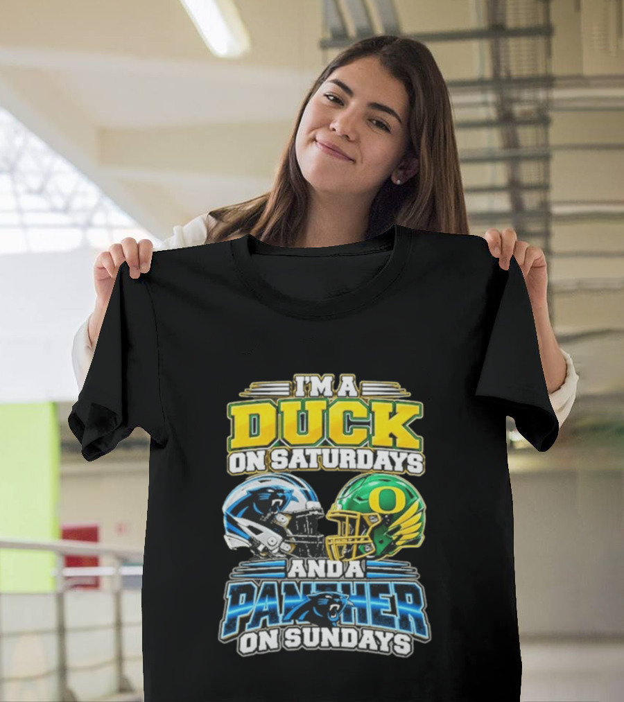 I'm A Duck On Saturdays And A Panther On Sundays Helmet T-Shirt