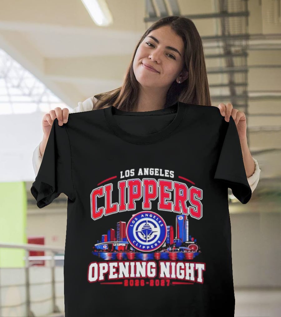 Los Angeles Clippers Opening Night 2026 2027 City Skyline NBA T-Shirt