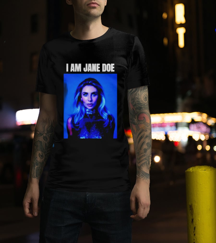 I Am Jane Doe Blue Portrait Mystique T-Shirt