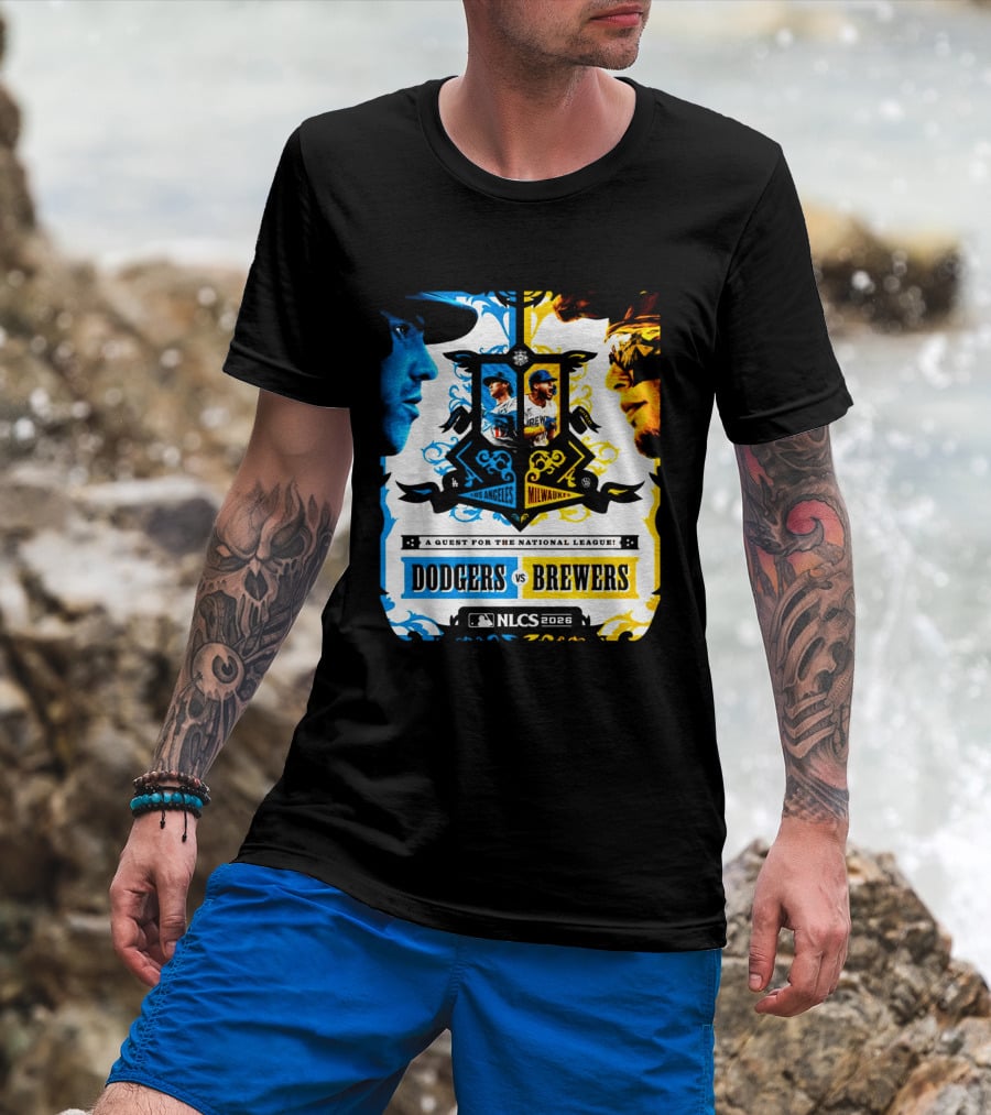 MLB Los Angeles Dodgers Brewers NLCS 2026 Head To Head Quest For The National League T-Shirt