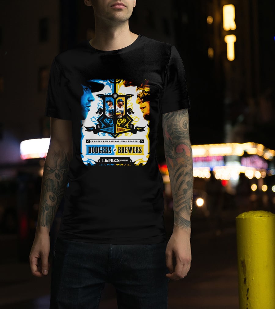 MLB Los Angeles Dodgers Brewers NLCS 2026 Head To Head Quest For The National League T-Shirt