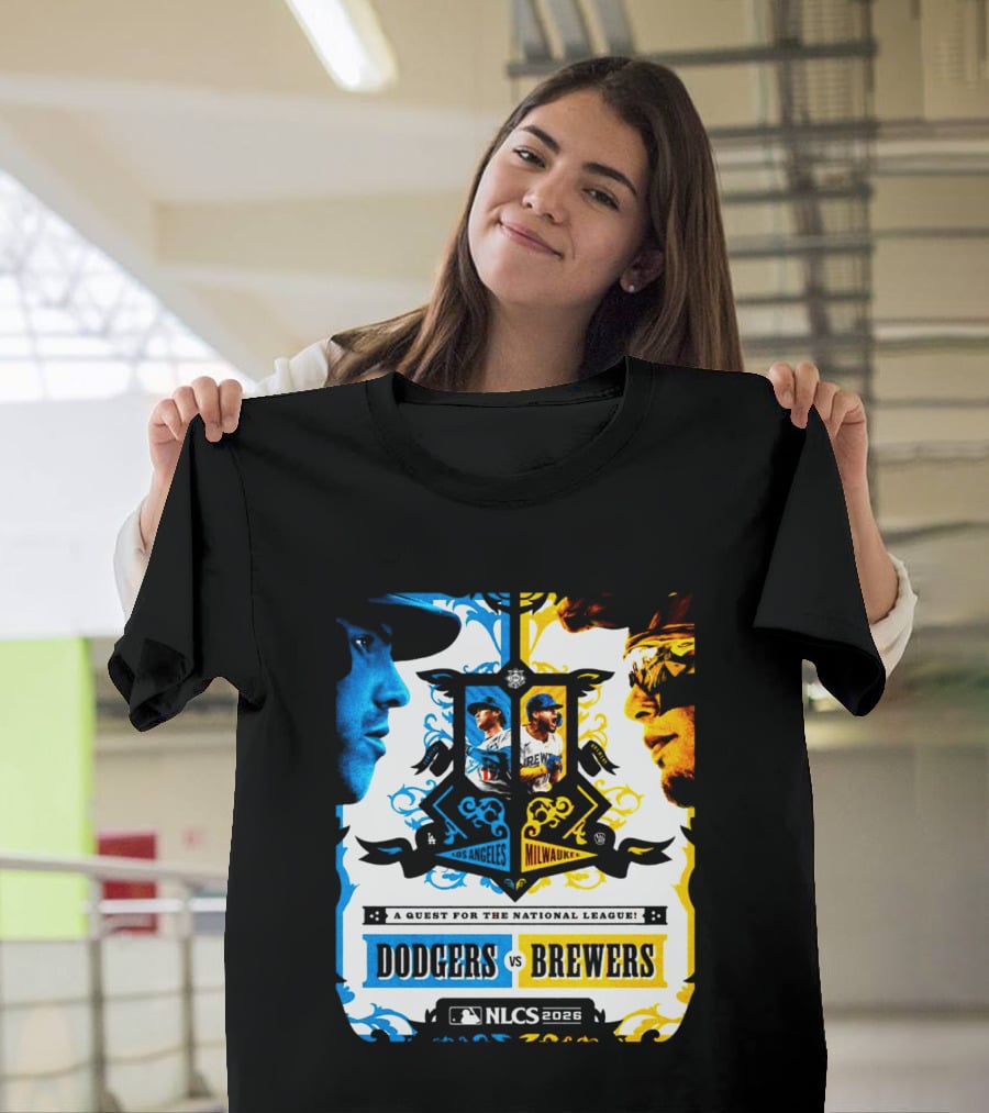 MLB Los Angeles Dodgers Brewers NLCS 2026 Head To Head Quest For The National League T-Shirt