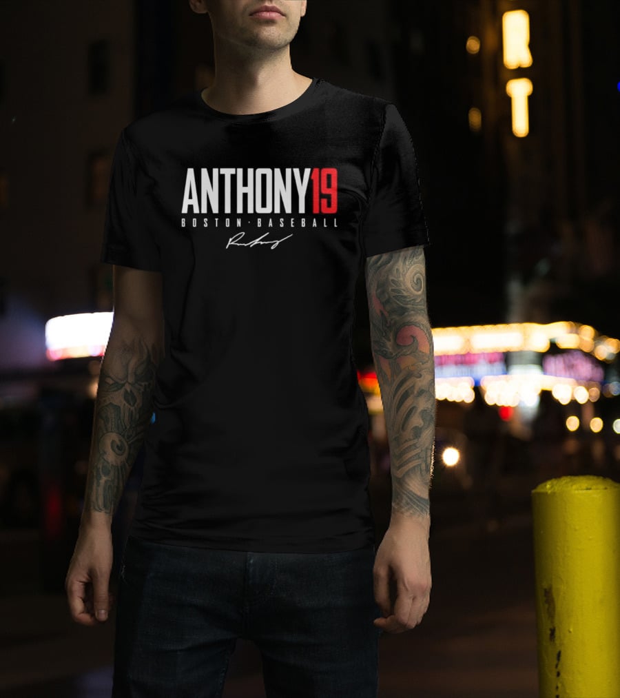 Anthony 19 Boston Baseball Signature T-Shirt