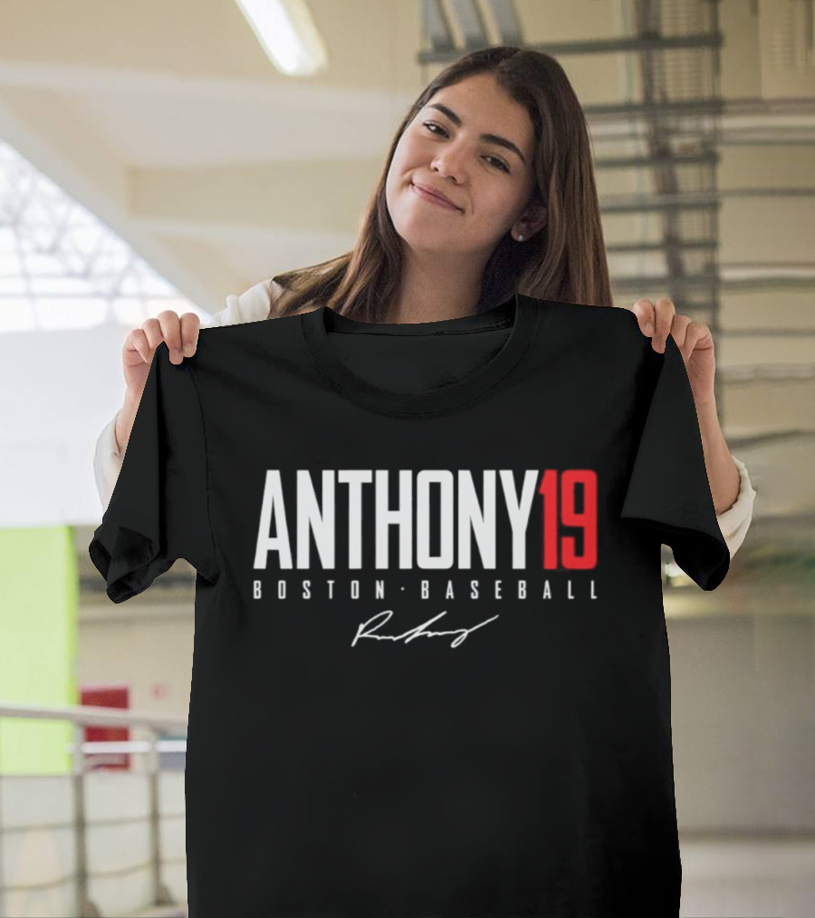 Anthony 19 Boston Baseball Signature T-Shirt