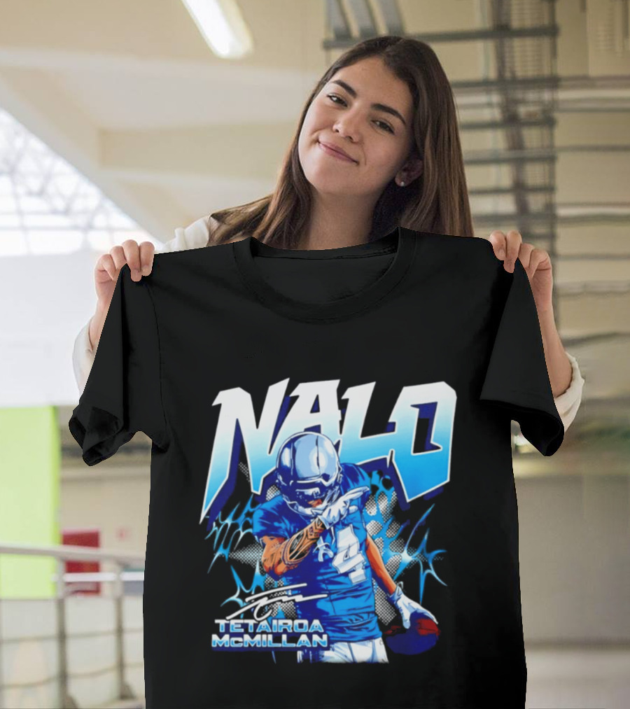 Tetairoa McMillan Nalo Carolina Panthers Football Lightning Player Number 4 T-Shirt