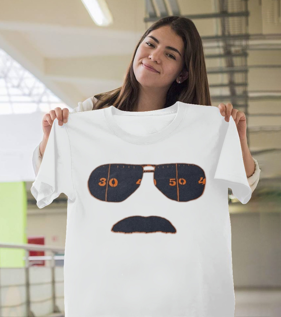 Chicago Bears Mike Ditka Sunglasses Mustache 30 40 50 T-Shirt