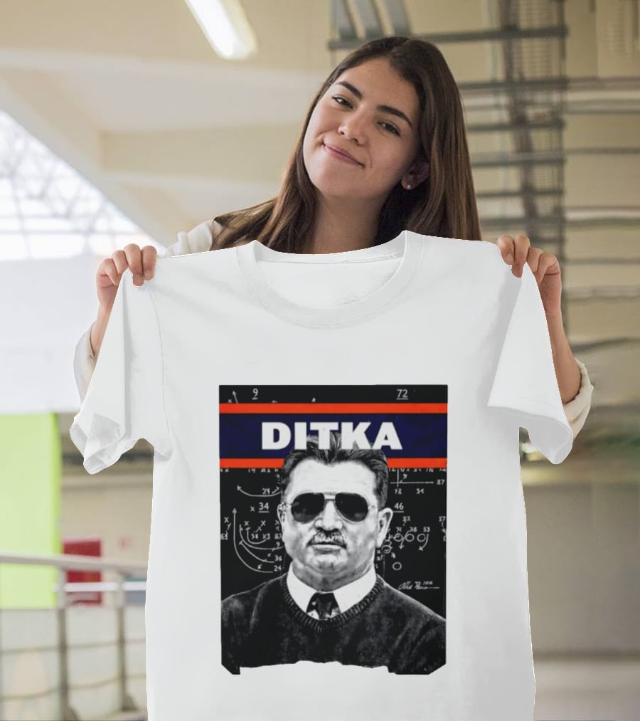 DITKA Da Coach Chicago Bears Legend Mike Ditka Playbook T-Shirt
