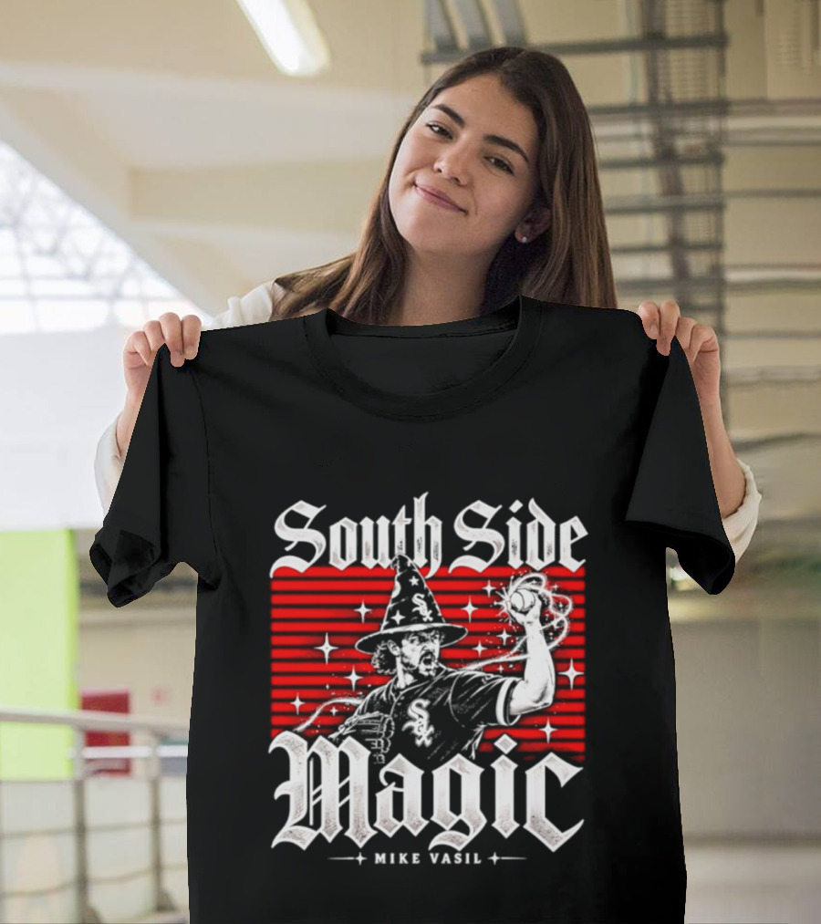 South Side Magic Mike Vasil Chicago White Sox 2026 Postseason Wizard T-Shirt