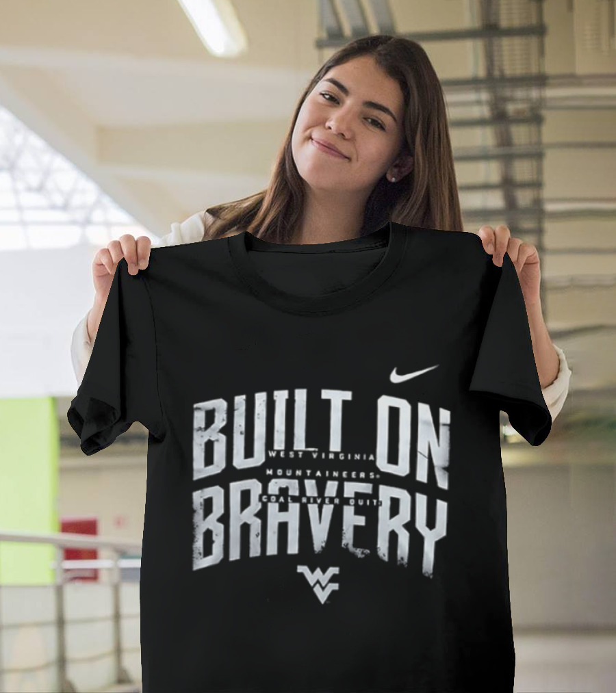 West Virginia Mountaineers 2026 Built On Bravery Coal Rush Nike WV T-Shirt