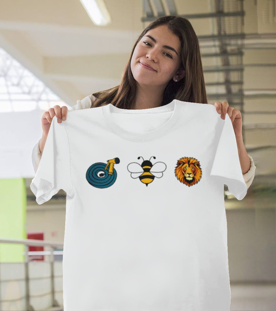 Hose Bee Lion Rebus Puzzle Bumblebee Wordplay T-Shirt
