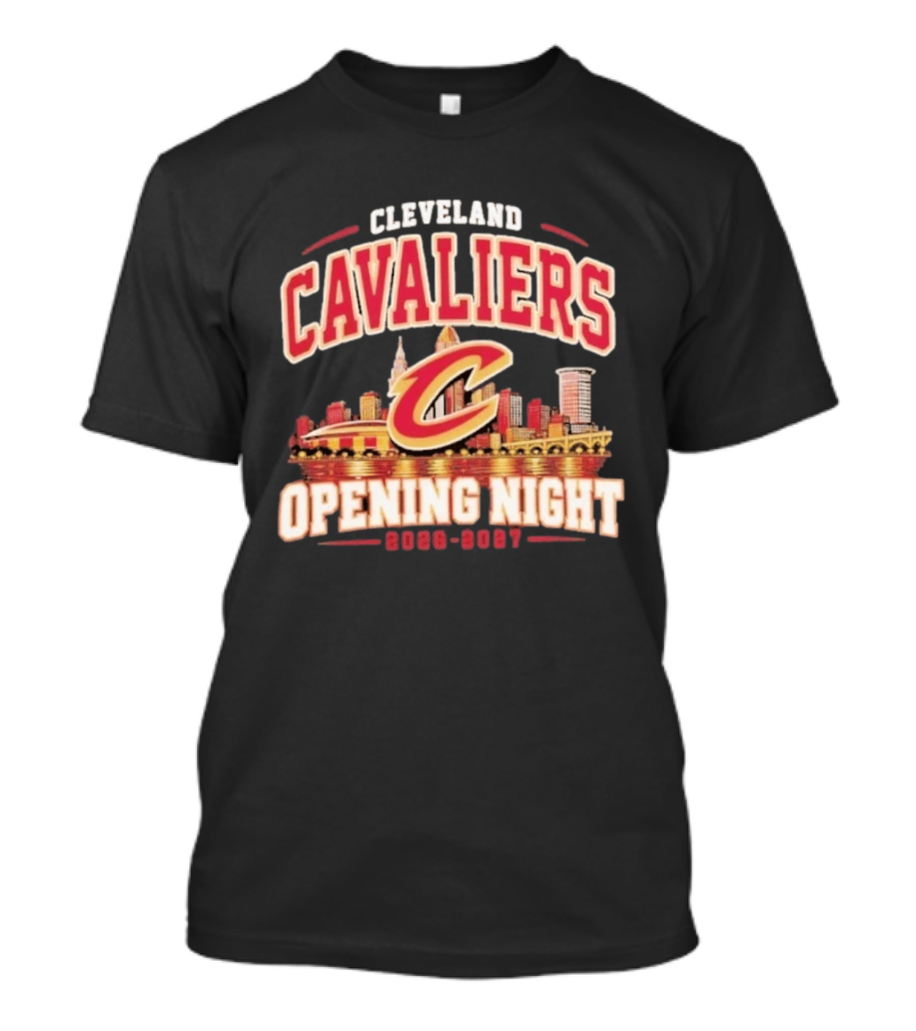 Cleveland Cavaliers 2026 2027 NBA Opening Night City Skyline C T-Shirt
