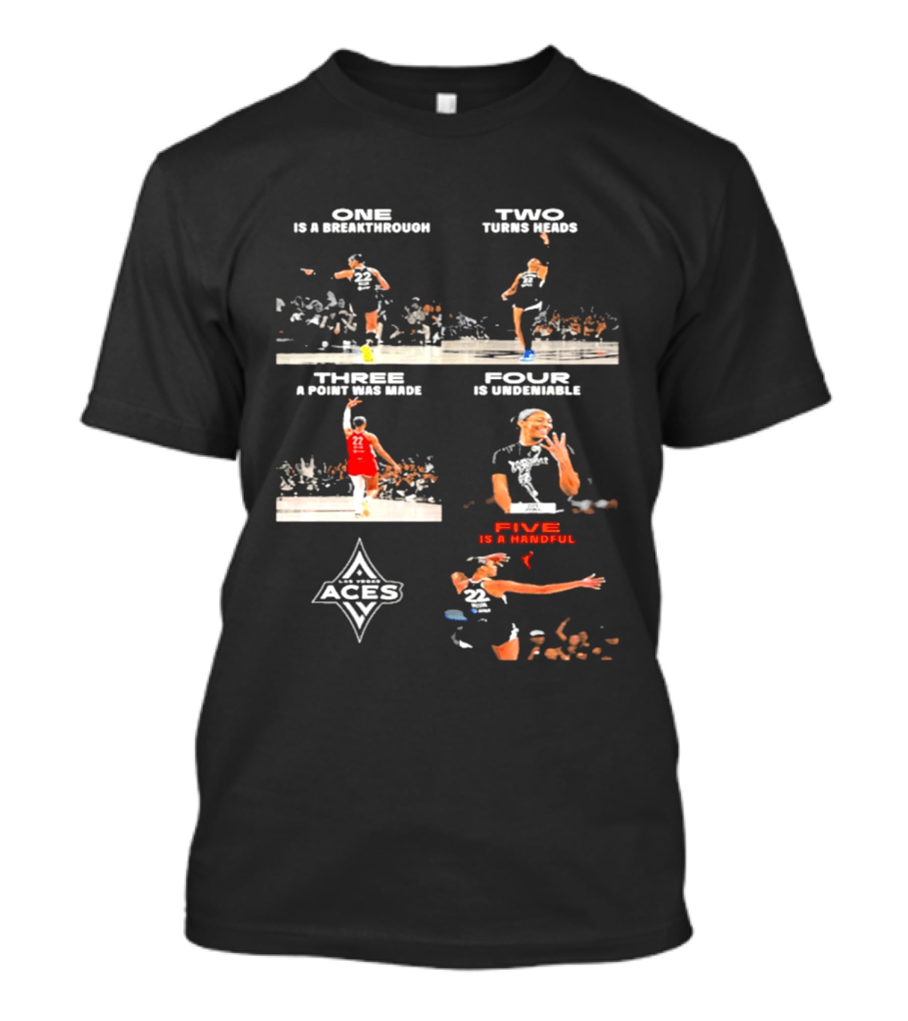 Congrats A'Ja Wilson One Is A Milestone Two Times MVP Three A Point Five Is A Handful Aces T-Shirt