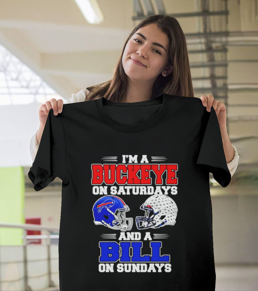 Ohio State Buckeyes Saturdays Buffalo Bills Sundays Fan 2026 T-Shirt