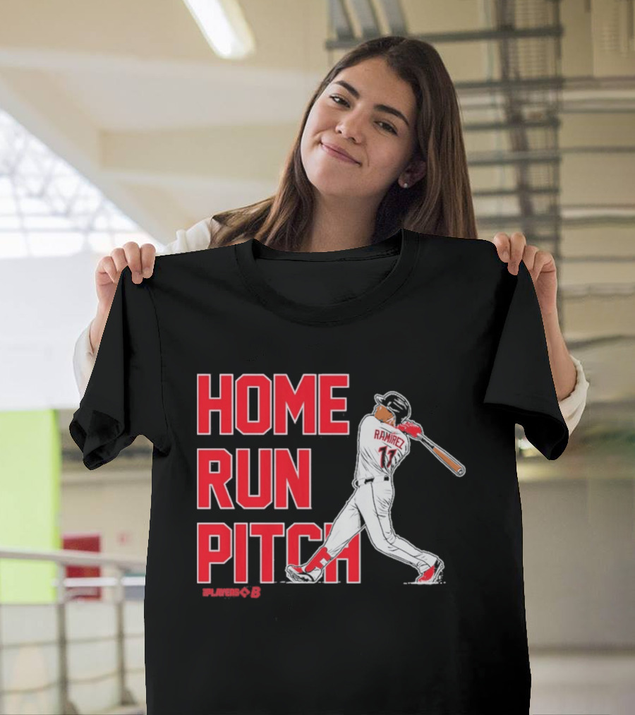 Ramirez 11 Home Run Pitch Swing Baseball T-Shirt