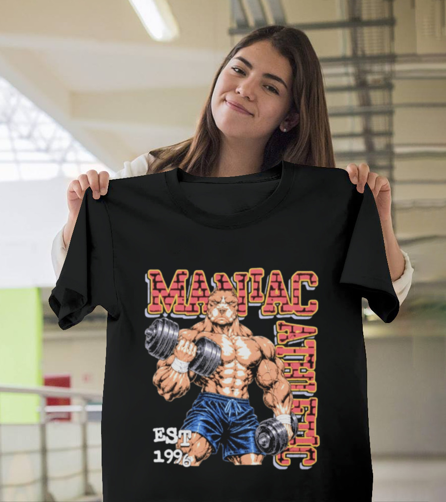 Pitbull Bodybuilder Maniac Athletic Est 1996 T-Shirt