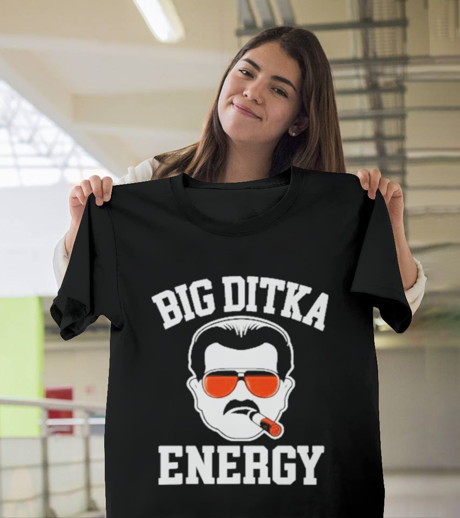 Big Ditka Energy Sunglasses Cigar Head T-Shirt