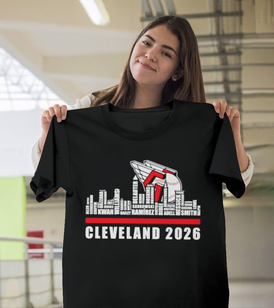 Cleveland Guardians 2026 Skyline Baseball T-Shirt