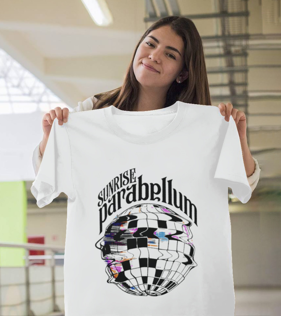 Sunrise Parabellum Glitch Disco Ball Retro Psychedelic Aesthetic T-Shirt