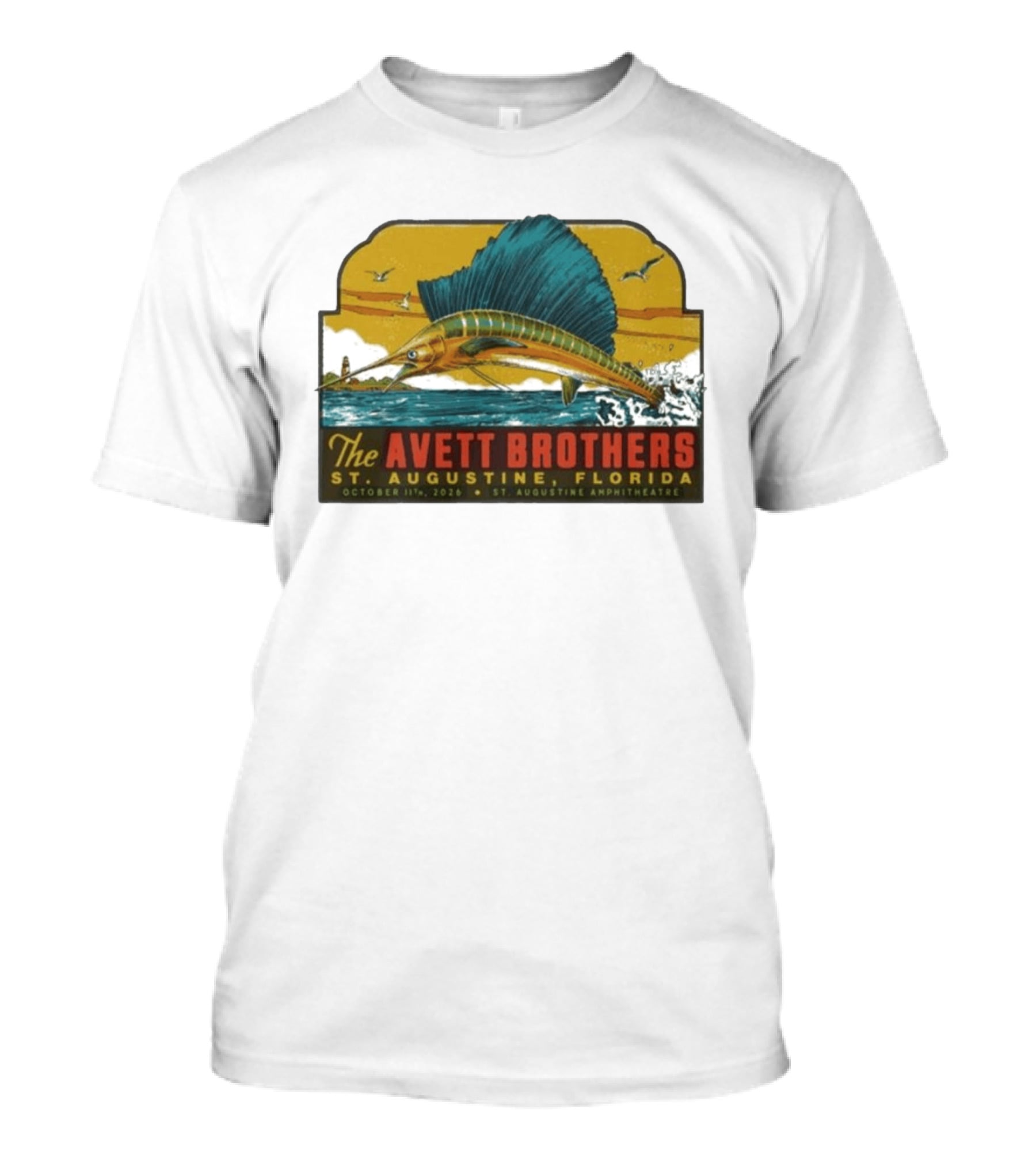 The Avett Brothers St. Augustine Florida October 11 2026 Amphitheatre Tour T-Shirt