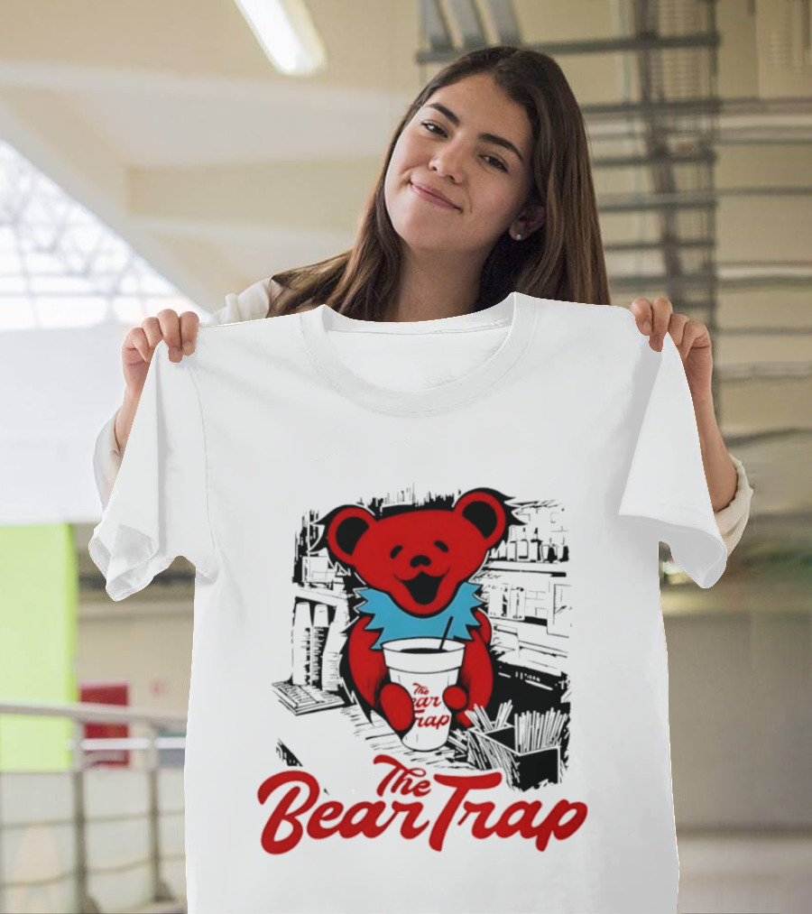 The Bear Trap Grateful Dead Dancing Bear Vintage Barista Vibes T-Shirt
