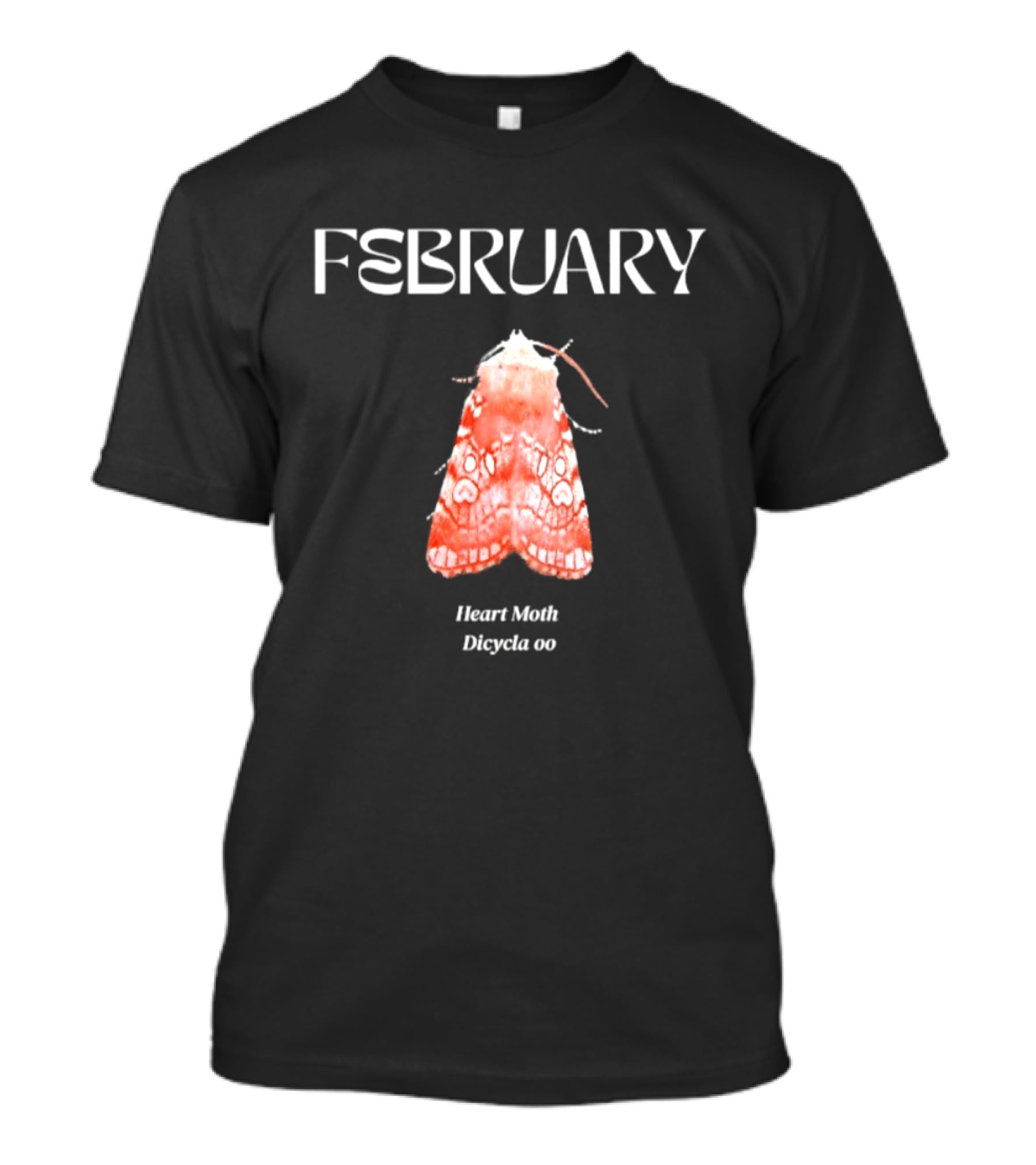 February Heart Moth Dicycla Oo Butterfly Entomology T-Shirt