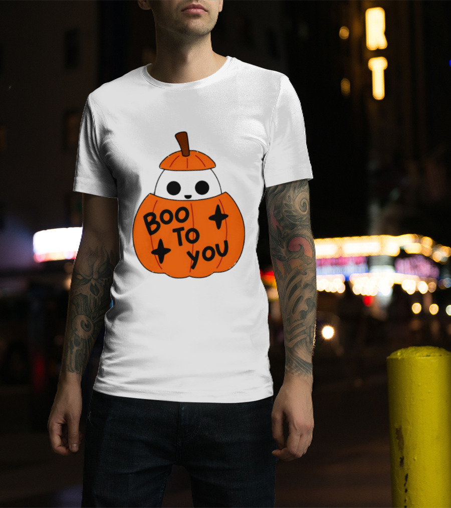 Boo To You 2026 Halloween Ghost In Pumpkin T-Shirt