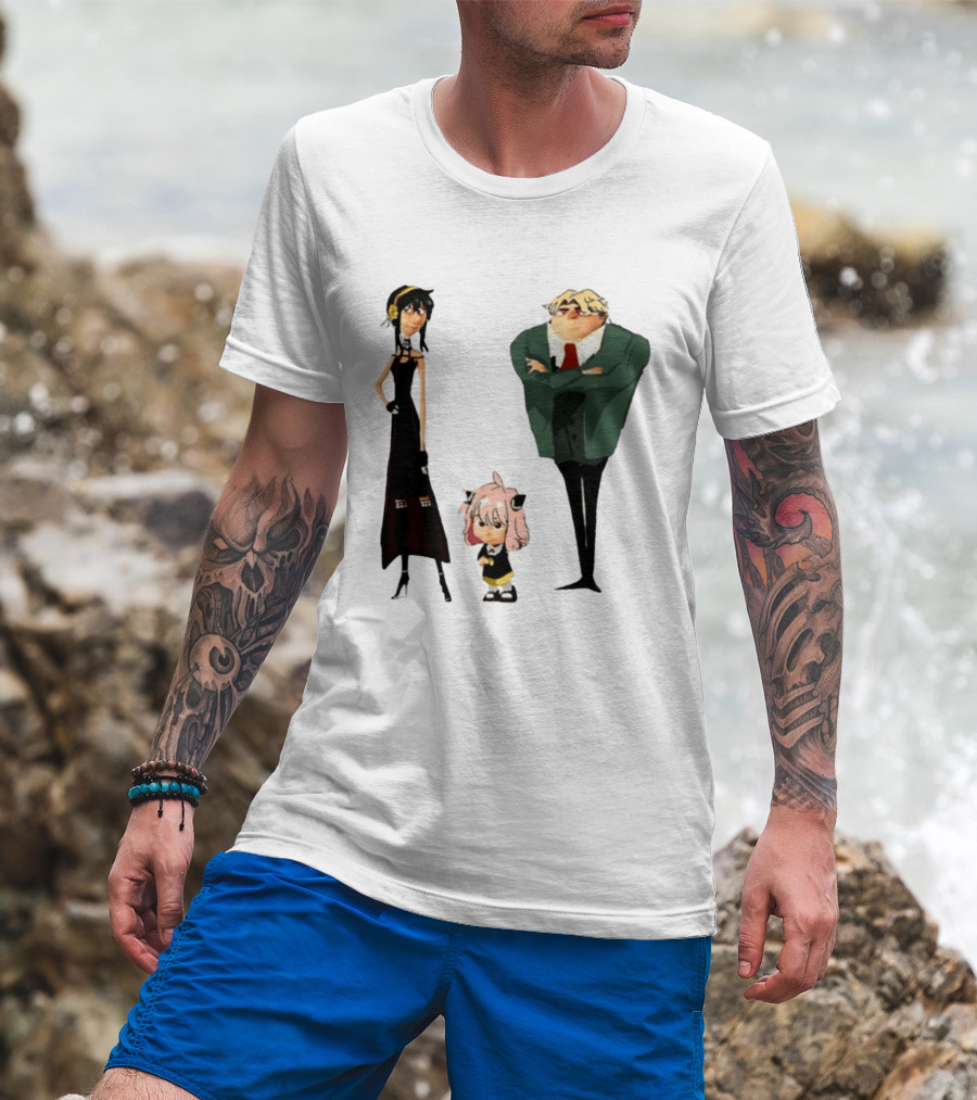 Despicable Me Spy X Family Crossover Cartoon Characters Meme T-Shirt