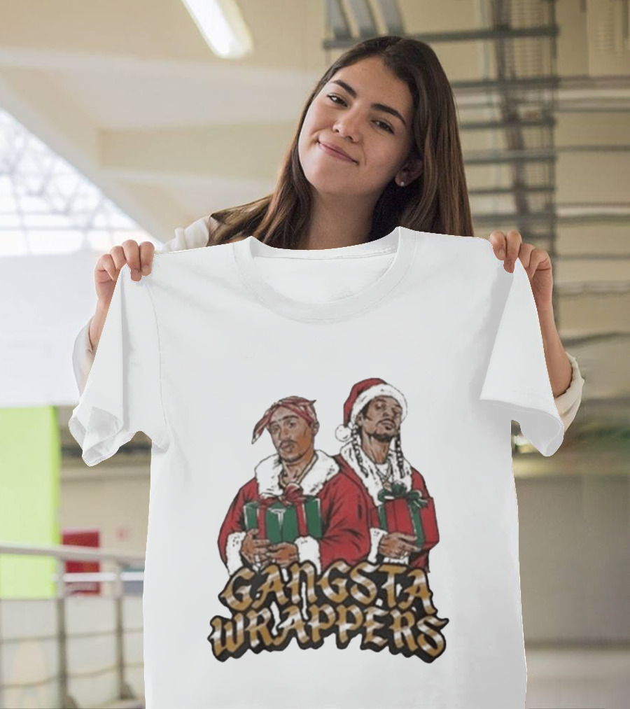 Gangsta Wrappers Christmas Hip Hop Santa T-Shirt