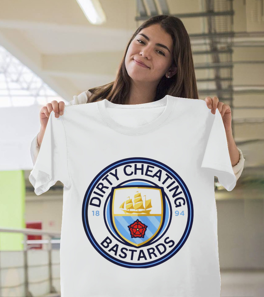 Mancheater City Dirty Cheating Bastards Parody Logo 1894 T-Shirt