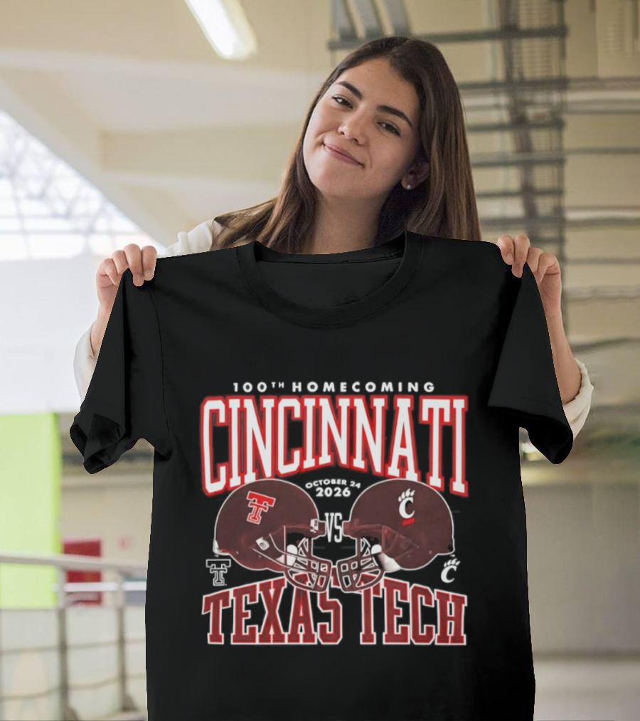 Cincinnati Vs Texas Tech 100th Homecoming Football 2026 T-Shirt