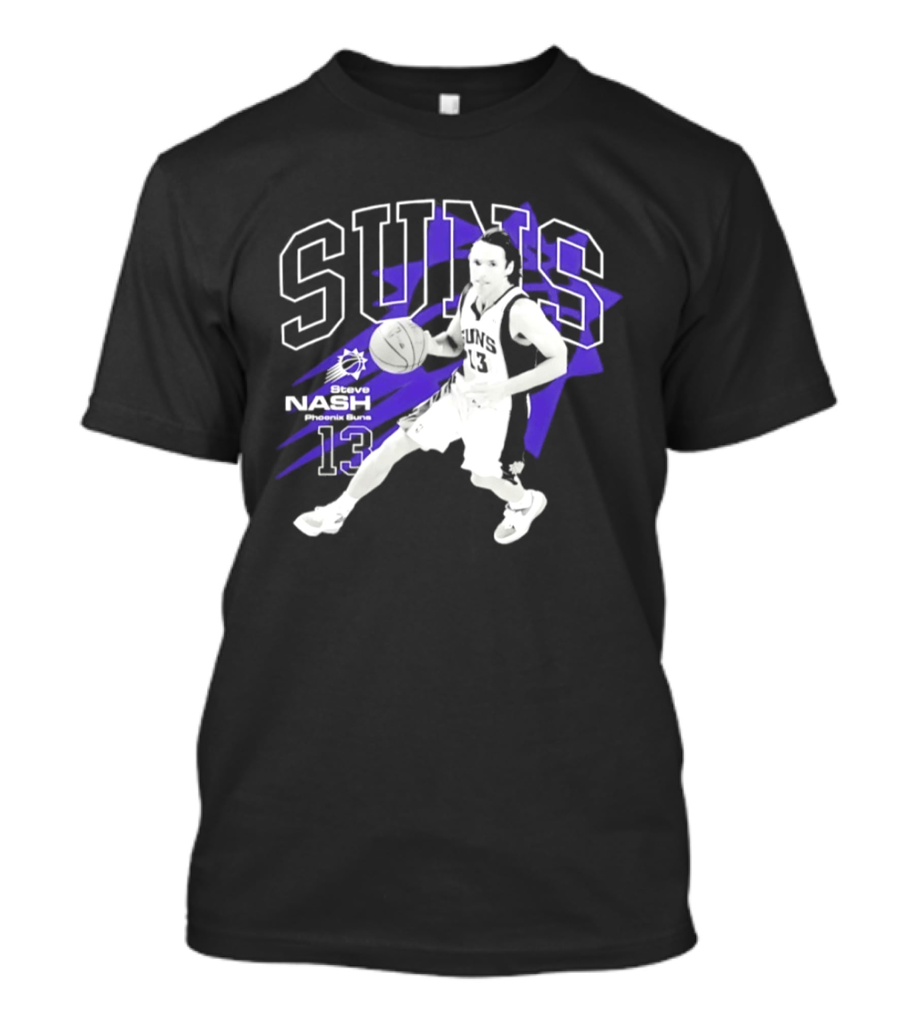 Phoenix Suns Steve Nash Number 13 Hardwood Classic Basketball Player T-Shirt