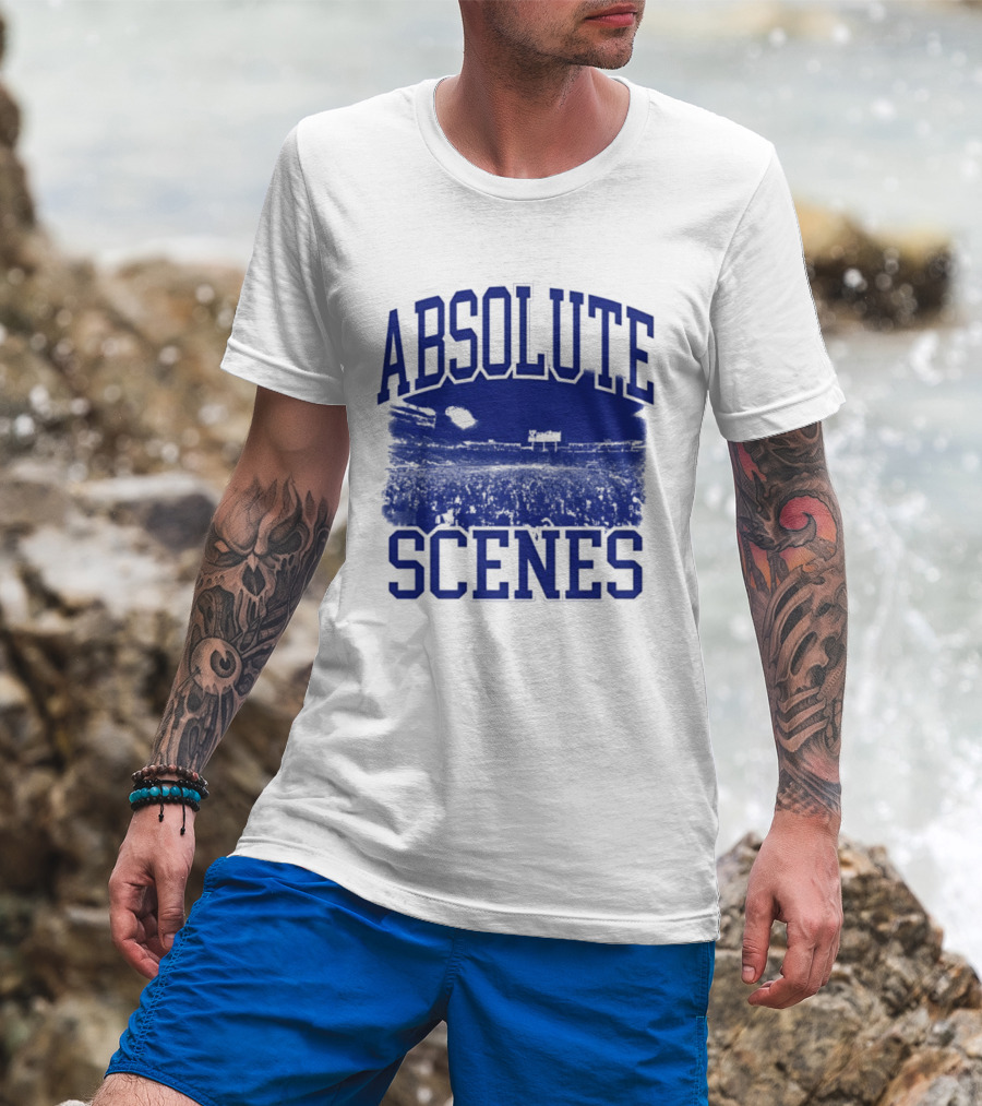 Absolute Scenes Lexington Blue Stadium Crowd Event T-Shirt