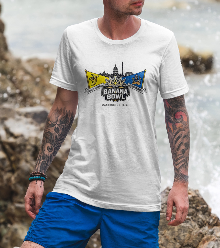 Savannah Bananas Vs Texas Tailgaters Banana Bowl 2026 Washington D.C. T-Shirt