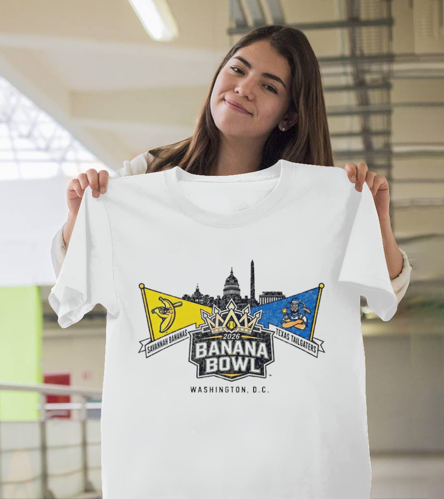 Savannah Bananas Vs Texas Tailgaters Banana Bowl 2026 Washington D.C. T-Shirt