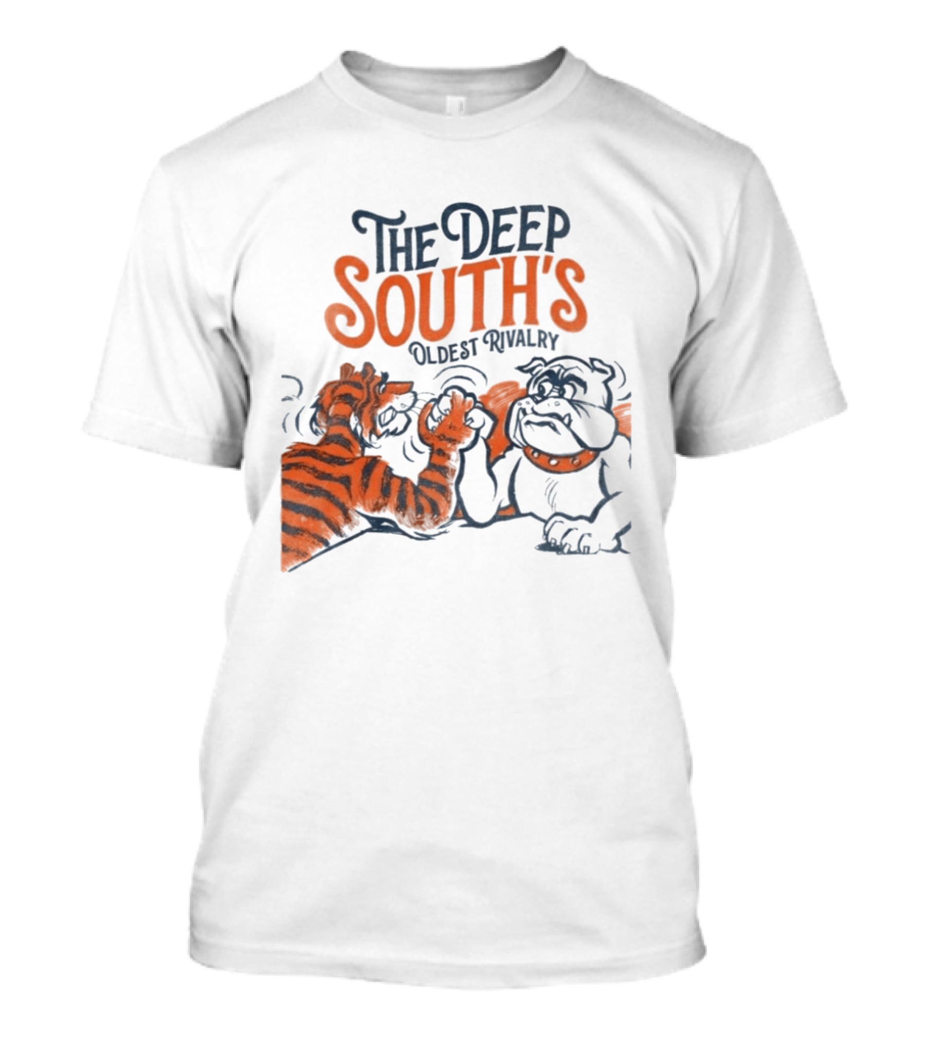 The Deep South's Oldest Rivalry Tiger Vs Bulldog T-Shirt