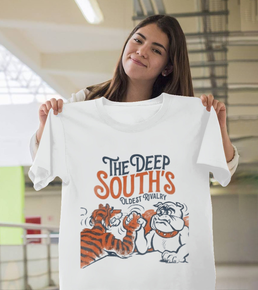 The Deep South's Oldest Rivalry Tiger Vs Bulldog T-Shirt