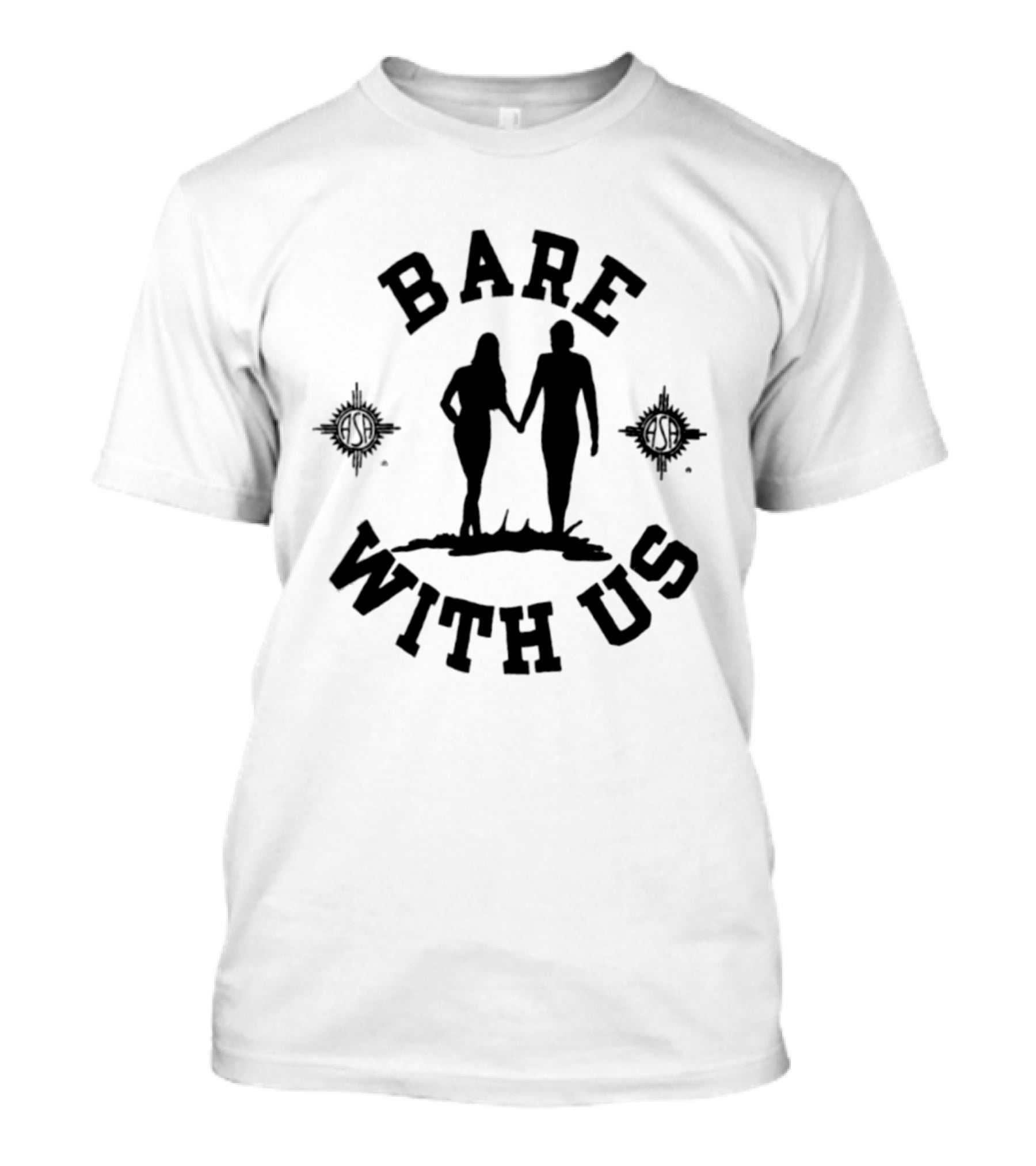 Bare With Us Couple Holding Hands Nature Walk T-Shirt