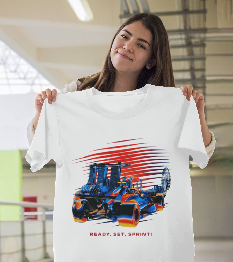 Singapore F1 Grand Prix Ready Set Sprint Racecar T-Shirt
