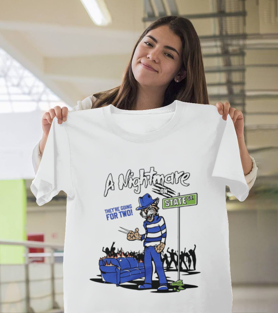 A Nightmare On State St They're Going For Two Kentucky T-Shirt