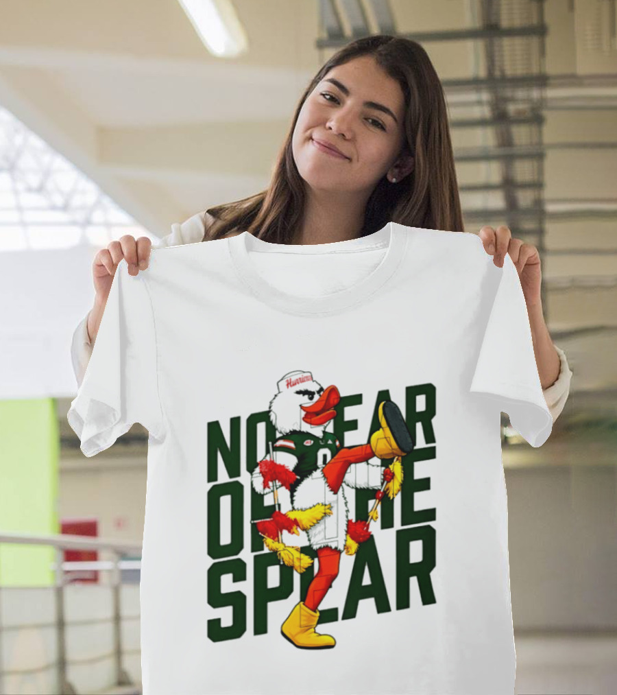 Miami Hurricanes No Fear Of The Spear Ibis Sports Team Rivalry T-Shirt