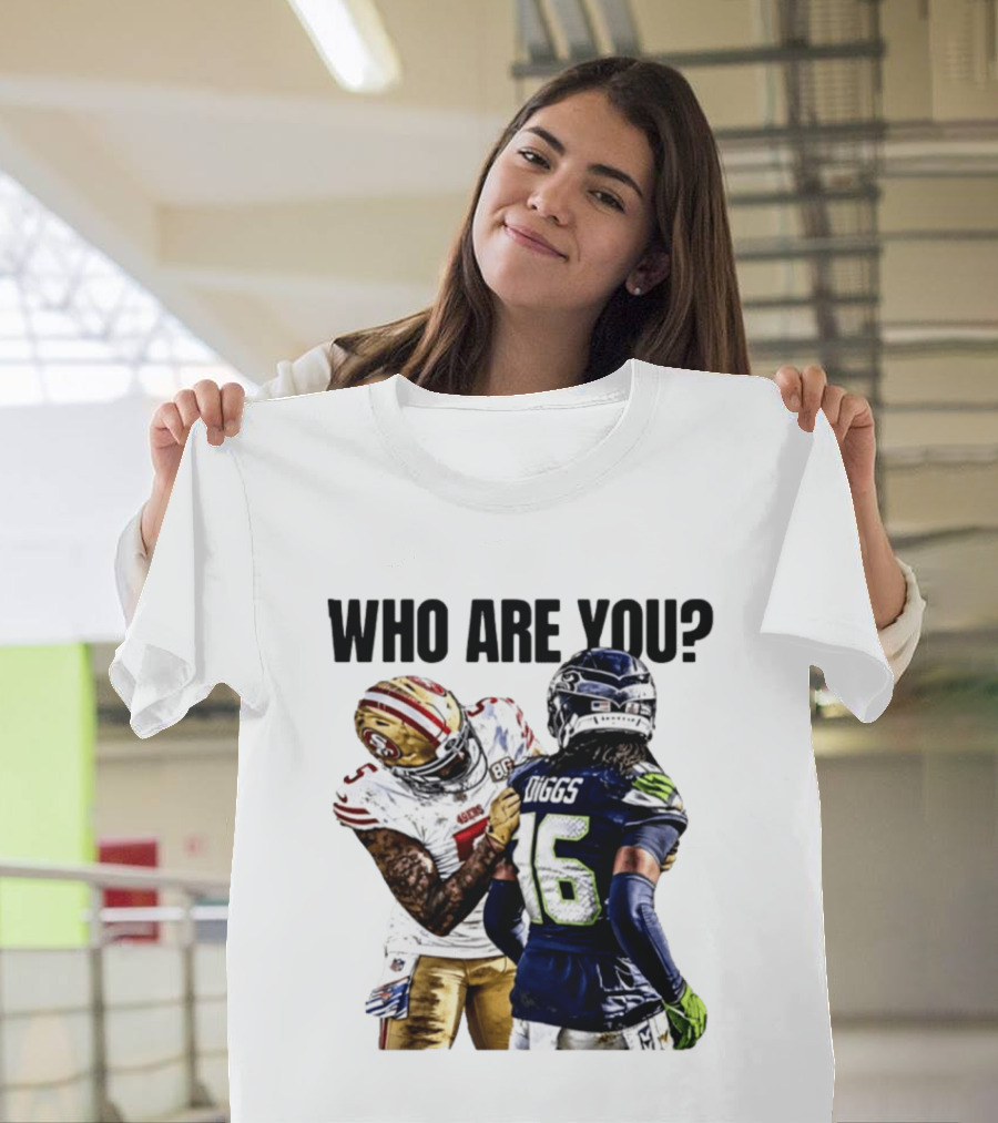 Mike Evans San Francisco 49ers Vs Seahawks Who Are You NFL Confrontation T-Shirt