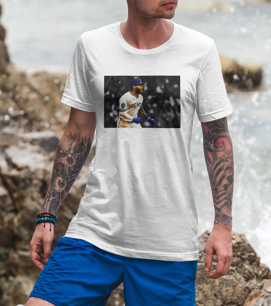 Milwaukee Brewers Player Celebration NLCS Homage T-Shirt