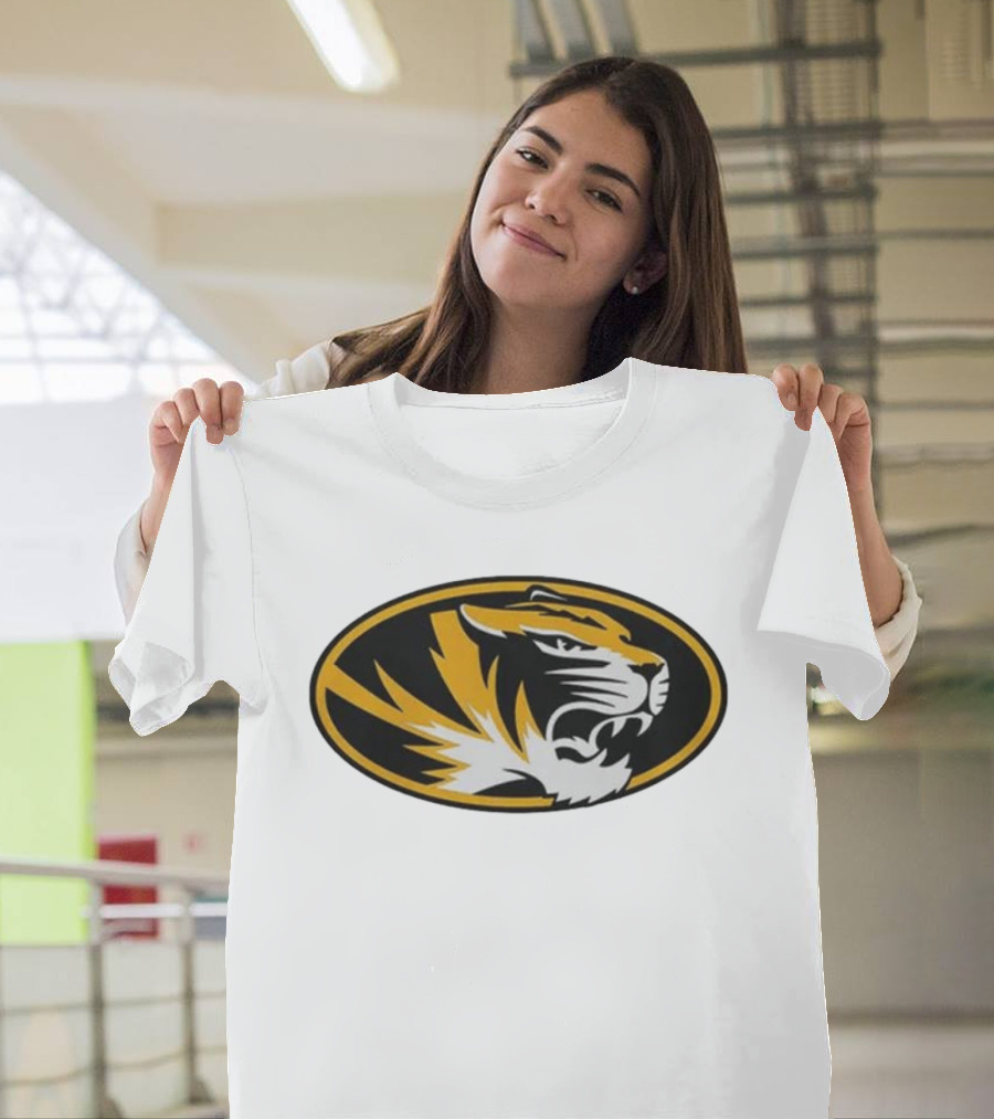 Missouri Tigers Mizzou NCAA 2026 White Tigers Oval T-Shirt