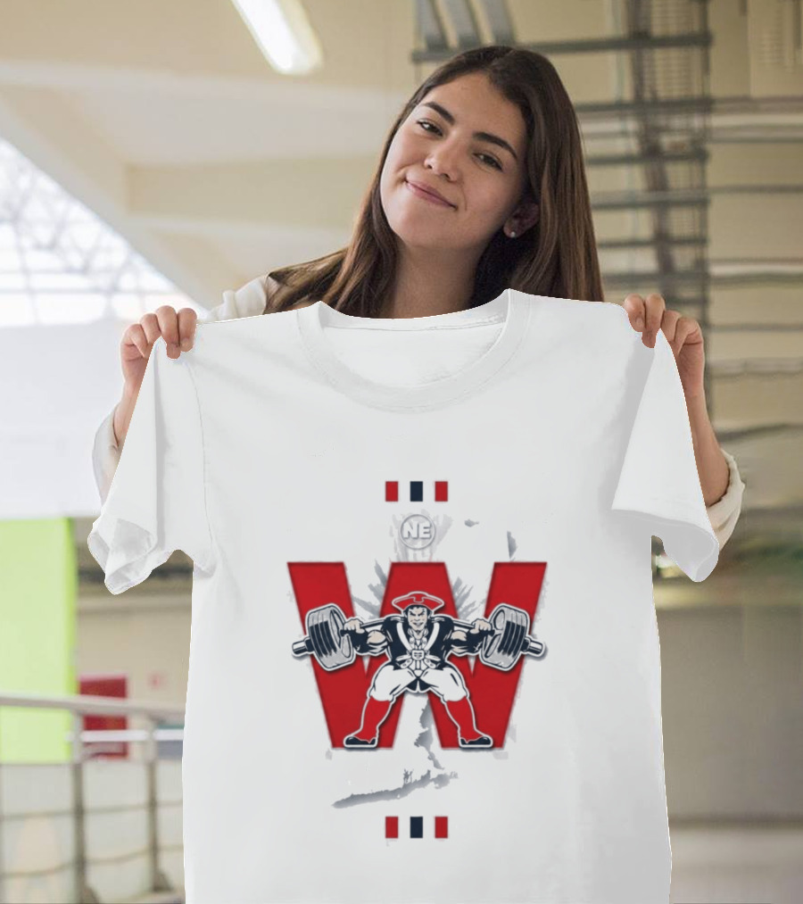 NE Patriots Weightlifting Strong Victory T-Shirt