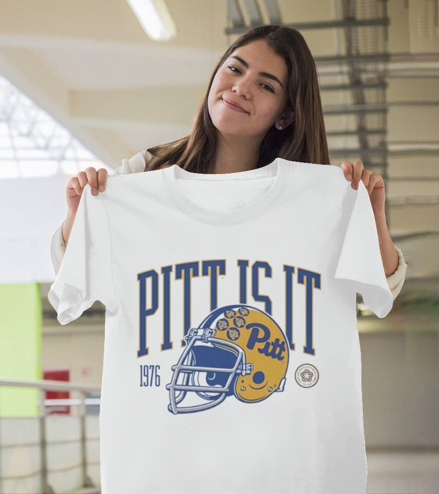Pitt Is It National Champs 1976 Football Helmet T-Shirt