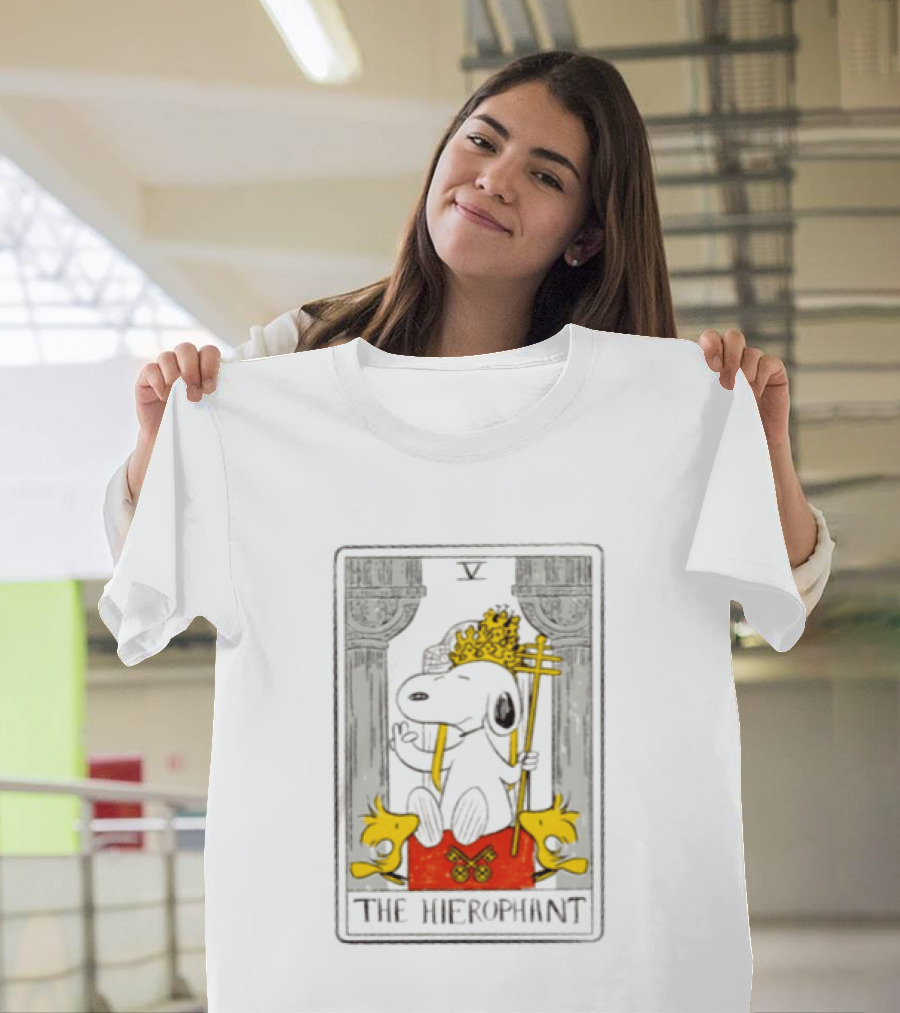 Snoopy Tarot Card The Hierophant Peanuts Charles Schulz T-Shirt