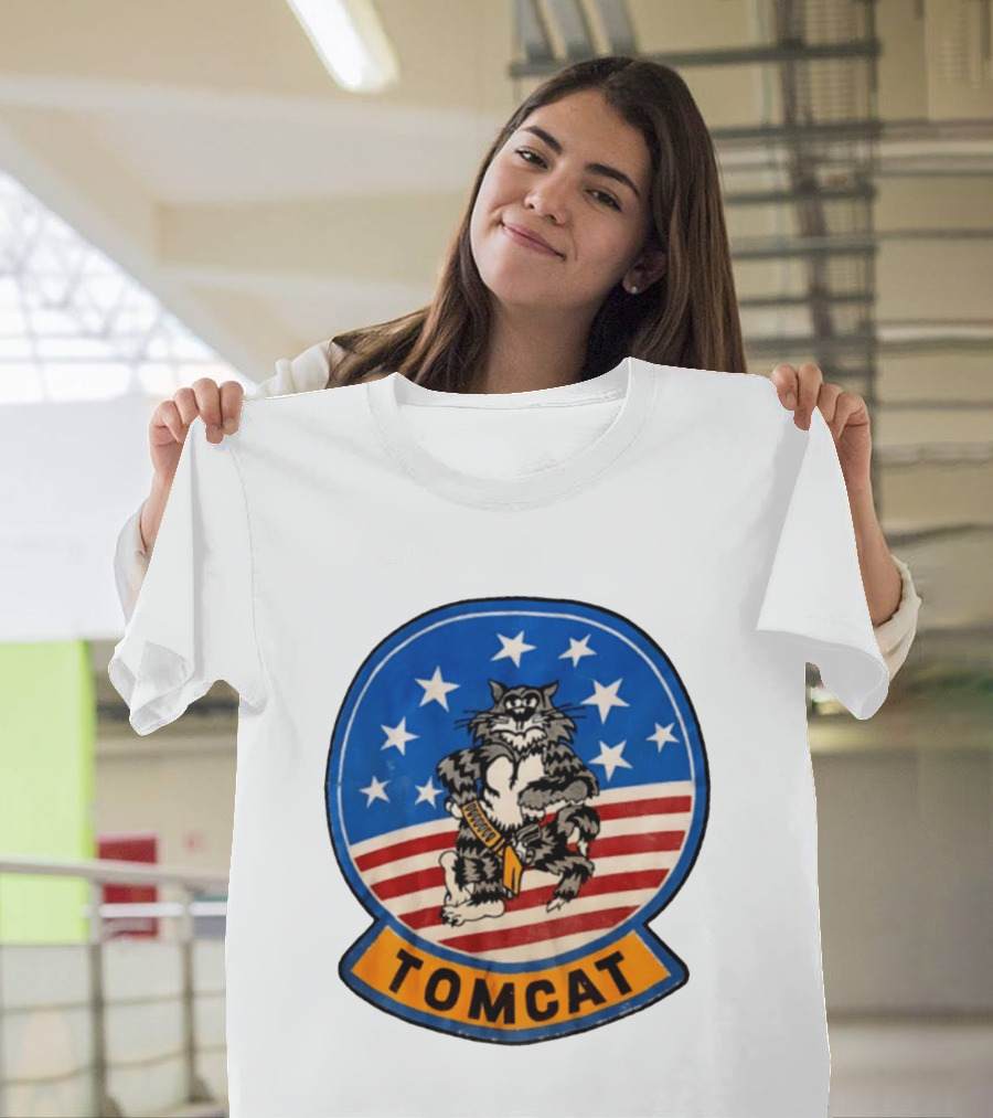 Tomcat 1987 JRS Enterprises Stars And Stripes Cat T-Shirt
