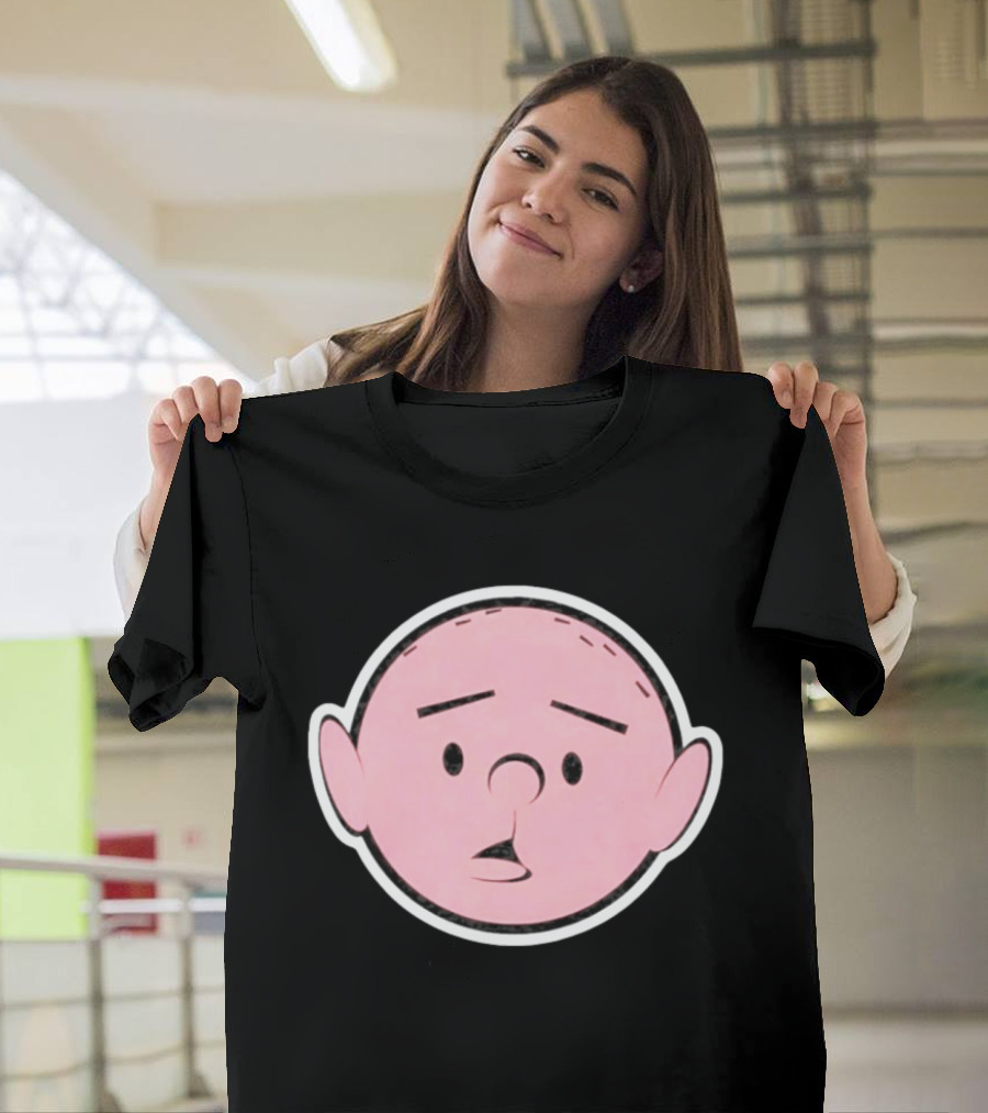 Cartoon Karl Pilkington Sticker Face Drawing T-Shirt